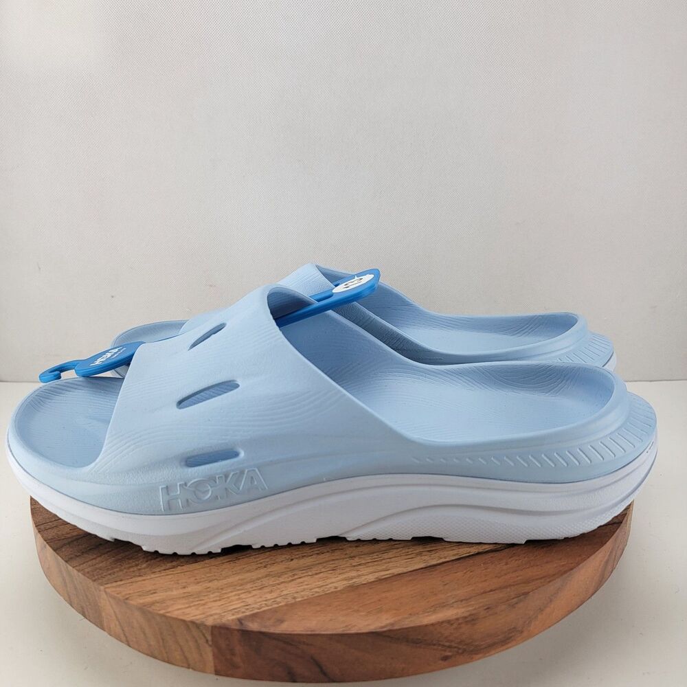 Hoka One One W15 M13 Baby Blue U Ora Recovery Slide 3 Sandals
